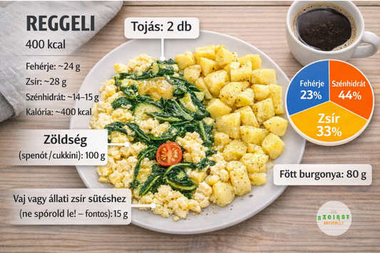 Menopauzás mintaétrend térdfájásra – 1200 kcal (amiről senki nem beszél)